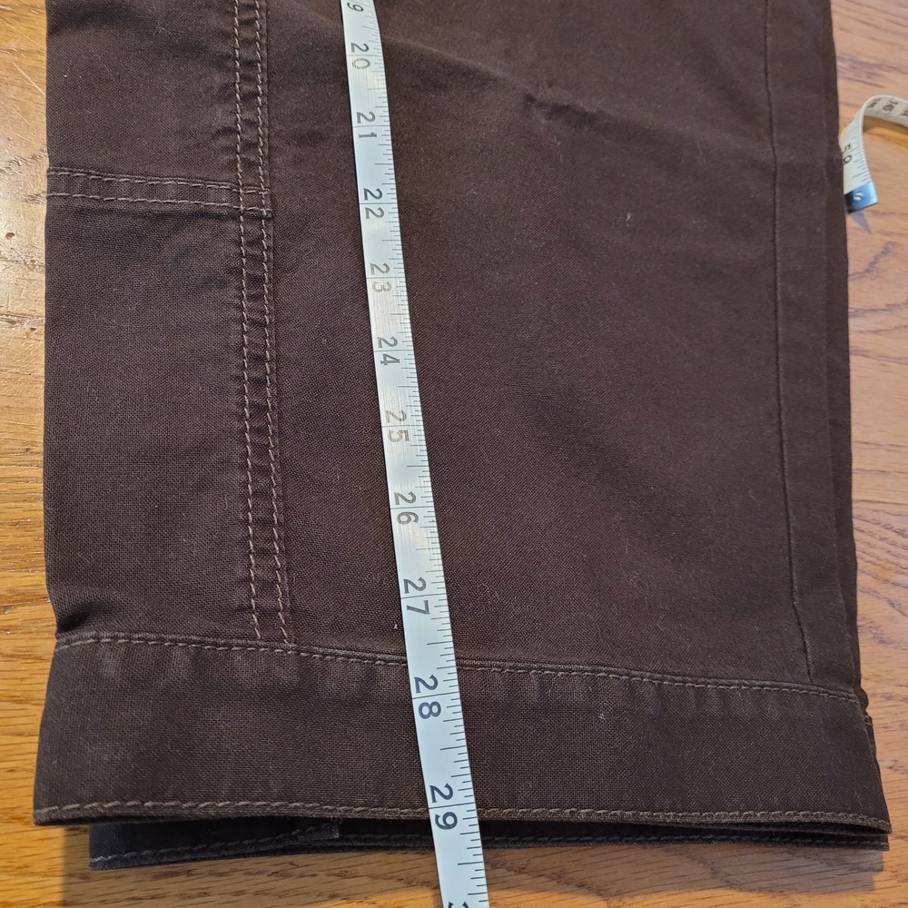 Ann Taylor LOFT Marisa Brown Cargo Cropped Pants Capris 100%cotton - Picture 8 of 13